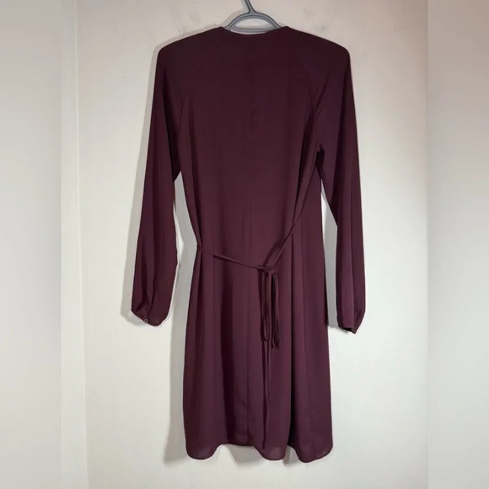 Aritzia Babaton Burgundy Wrap Dress size XS - Picture 5 of 8